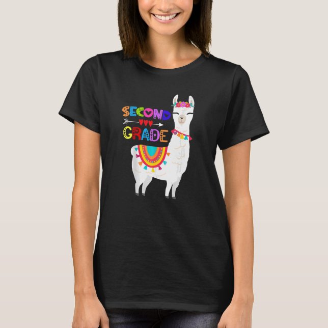 Second 2nd Grade Teacher No Prob Llama First Day G T-Shirt (Front)
