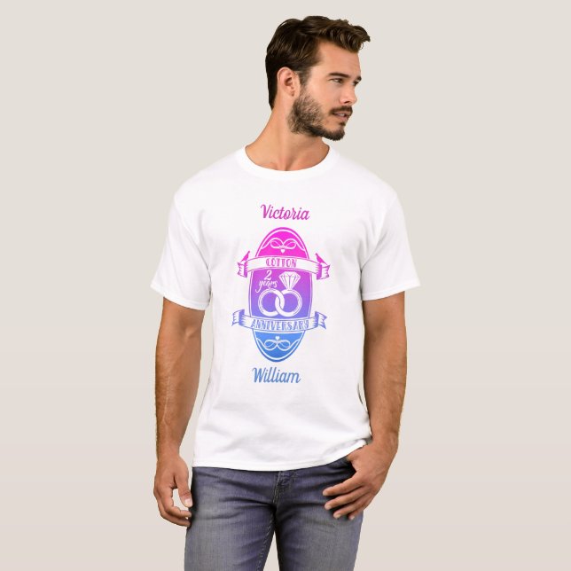 Second 2nd wedding anniversary traditional cotton T-Shirt (Front Full)