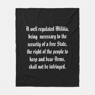 Second Amendment Blanket Black
