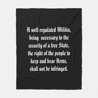 Second Amendment Blanket Black
