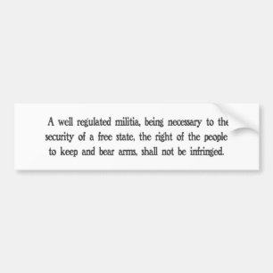 Second Amendment Bumper Sticker