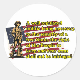 Second Amendment Classic Round Sticker