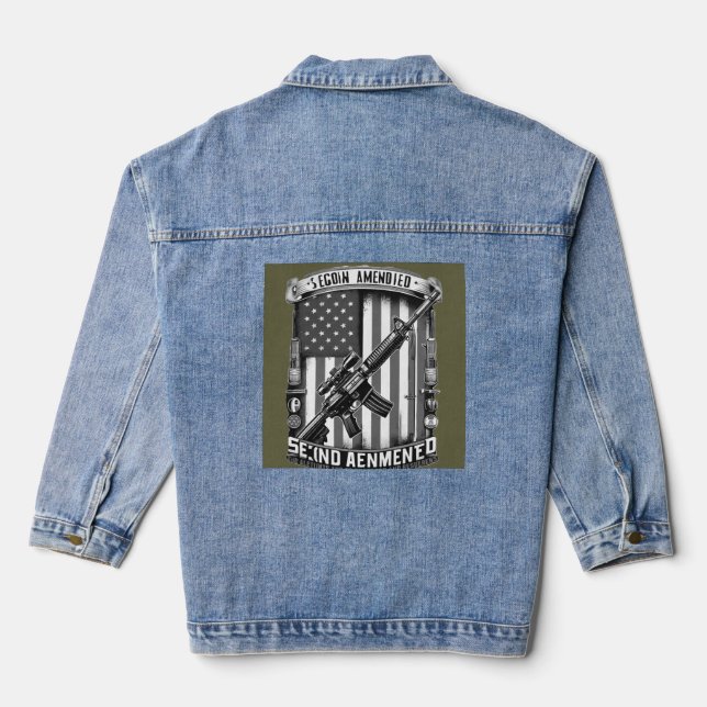 second amendment denim jacket (Back)
