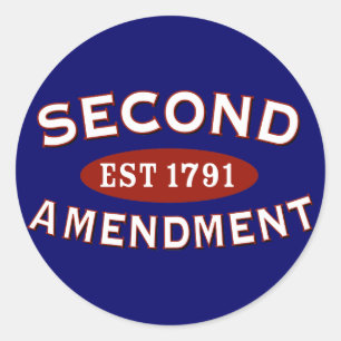 Second Amendment Est. 1791 Classic Round Sticker