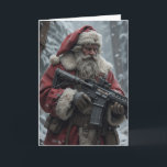 Second Amendment Funny Santa Christmas Card<br><div class="desc">This playful Second Amendment Santa design is the perfect gift for your favourite hunter,  gun enthusiast,  or patriot. Add your own custom message!</div>