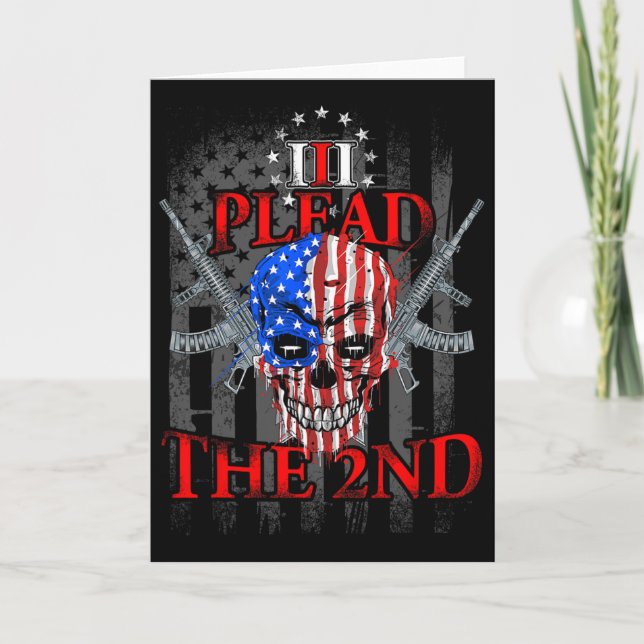 Second Amendment I Plead The 2nd Trump Gun Gift  Card (Front)