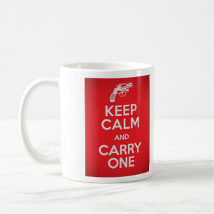 Second Amendment Keep Calm and Carry One Mug