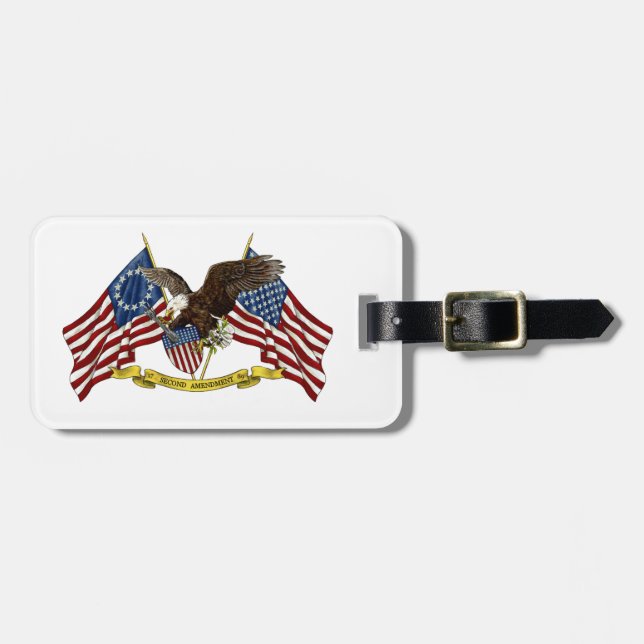 Second Amendment Liberty Eagle Luggage Tag (Front Horizontal)