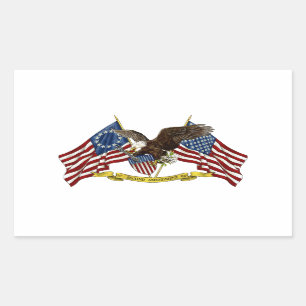 Second Amendment Liberty Eagle Rectangular Sticker