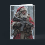 Second Amendment Patriotic Santa Claus Christmas Card<br><div class="desc">This unique Second Amendment Santa design is a great gift for your favourite hunter,  gun enthusiast,  or patriot!</div>