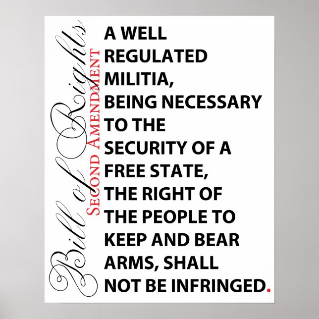 Second Amendment Poster (Front)