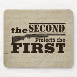 Second Amendment Protects First Amendment Mouse Mat