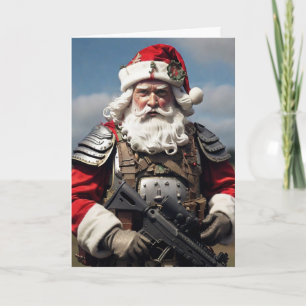 Second Amendment Santa Christmas Card Hunter