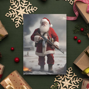 Second Amendment Santa Funny Christmas Holiday Card