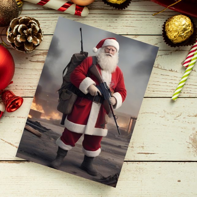 Second Amendment Santa Funny Christmas Holiday Card (Creator Uploaded)