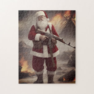  Second Amendment Santa Funny Christmas Jigsaw Puzzle