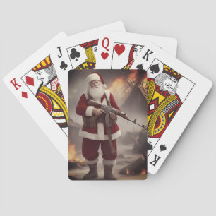 Second Amendment Santa Funny Christmas Playing Cards