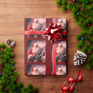 Second Amendment Santa Funny Christmas Wrapping Paper