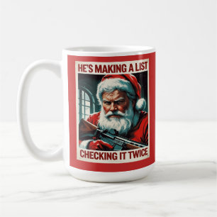 Second Amendment Santa Mug 2A Christmas Coffee Cup