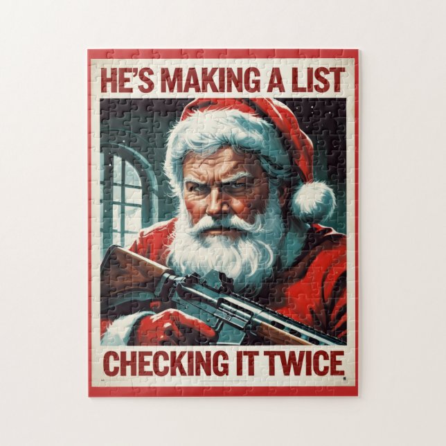 Second Amendment Santa Puzzle | Gun Rights Jigsaw (Vertical)