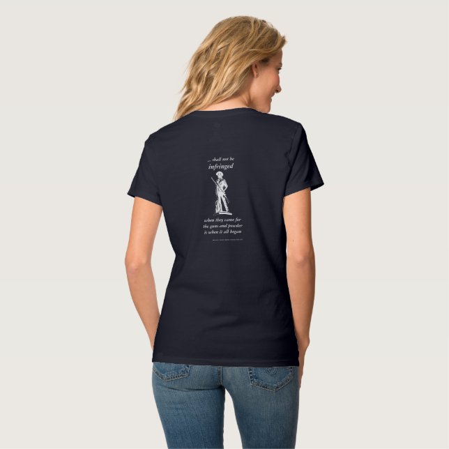 Second Amendment shall not be infringed dark tee (Back Full)