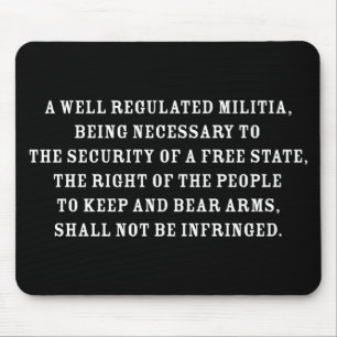 Second Amendment Text Mouse Mat
