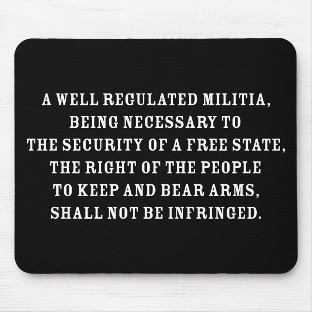 Second Amendment Text Mouse Mat (Front)