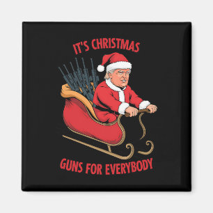 Second Amendment Trump As Santa Christmas  Magnet