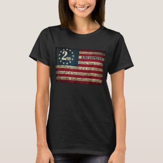 Second Amendment Vintage Flag Well Regulated Milit T-Shirt