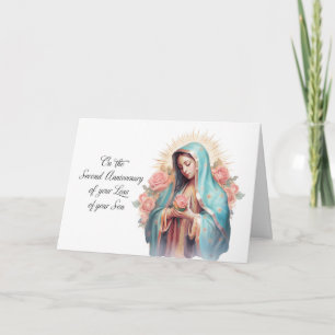 Second Anniversary of Loss of Son Blessed Mary Card