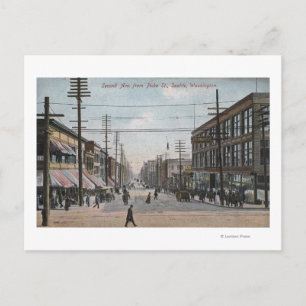Second Ave View from Pike Street Postcard