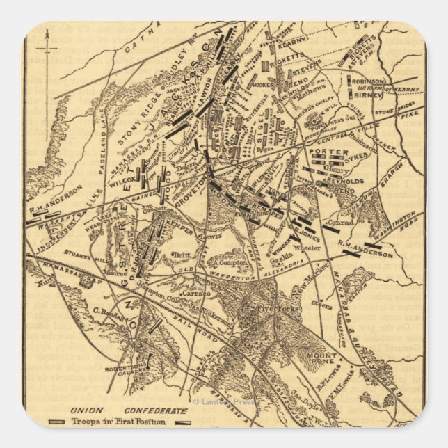 Second Battle of Bull Run 3 Square Sticker (Front)