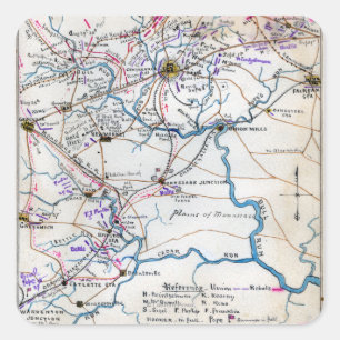 Second Battle of Bull Run 4 Square Sticker