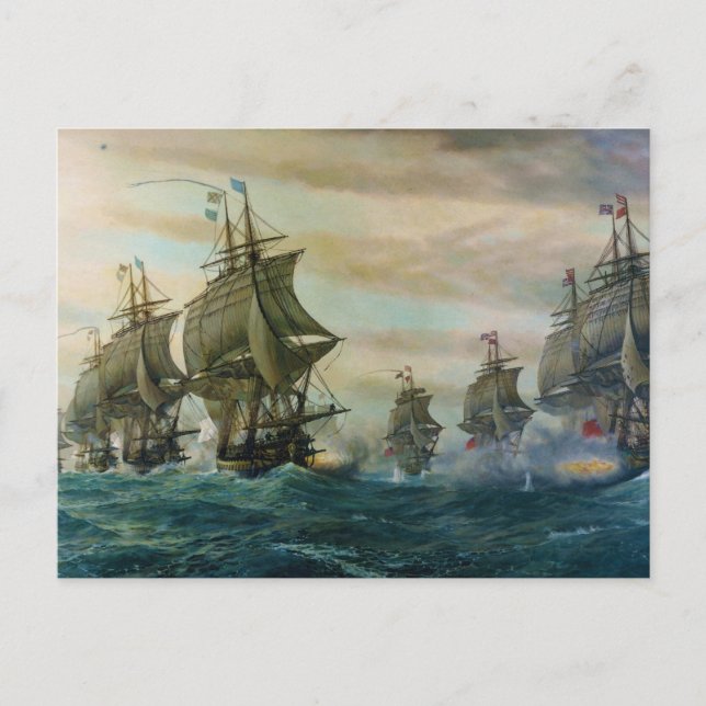 Second Battle of the Virginia Capes Postcard (Front)