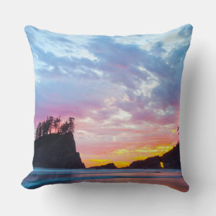 Second Beach at sunset, Washington Cushion