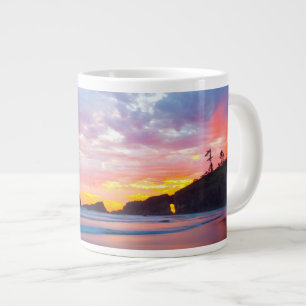 Second Beach at sunset, Washington Large Coffee Mug