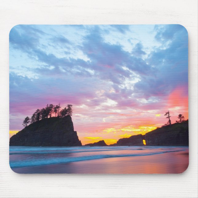 Second Beach at sunset, Washington Mouse Mat (Front)