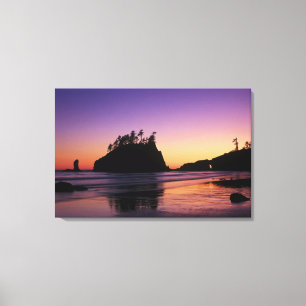Second Beach at Twilight, Olympic NP, WA, USA Canvas Print