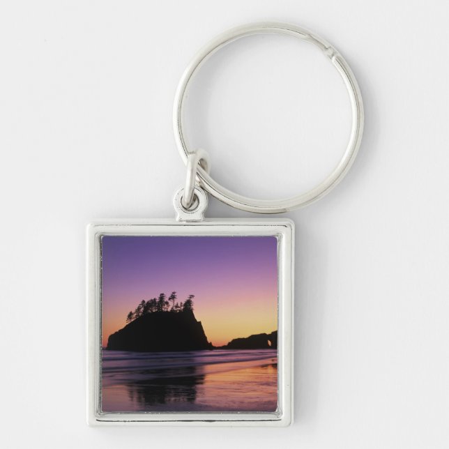 Second Beach at Twilight, Olympic NP, WA, USA Key Ring (Front)