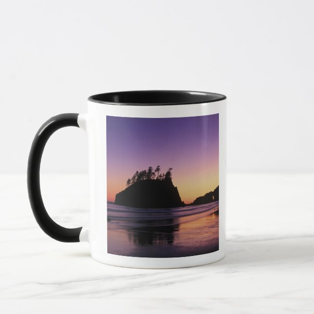 Second Beach at Twilight, Olympic NP, WA, USA Mug (Left)