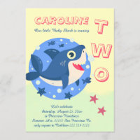 Second birthday baby shark under the sea yellow