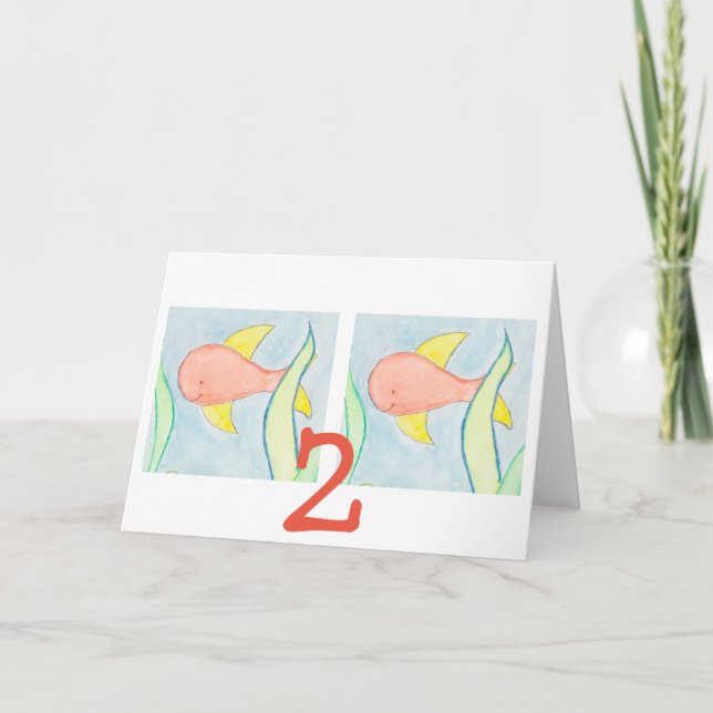 Second Birthday Fish Card (Front)