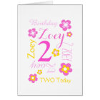 Second birthday flower custom graphic yellow pink