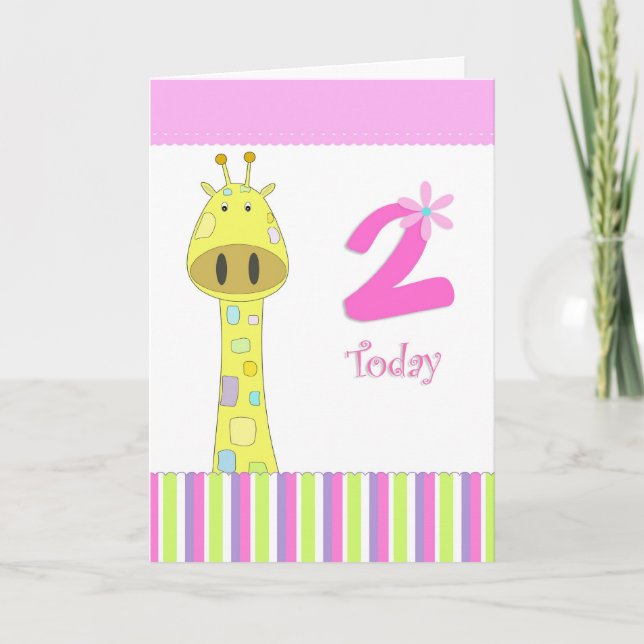 Second birthday girl card (Front)