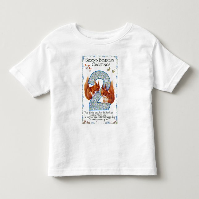 Second Birthday Greetings Toddler T-Shirt (Front)