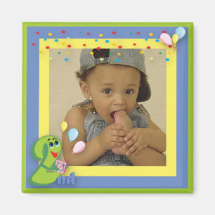 Second Birthday Photo Frame Magnet