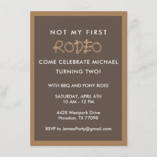 Second Birthday - Rodeo Cowboy Party Invitation