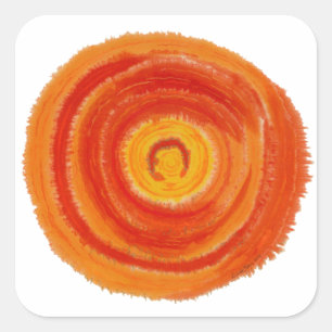 Second Chakra Healing Art #2 Square Sticker