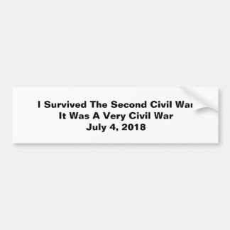 Second Civil War Bumper Sticker