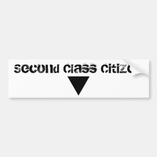 Second Class Citizen Lesbian Bumper Sticker